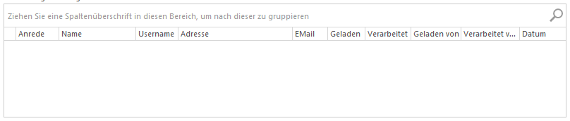 3. Liste der noch nicht bearbeiteten Registrierungen