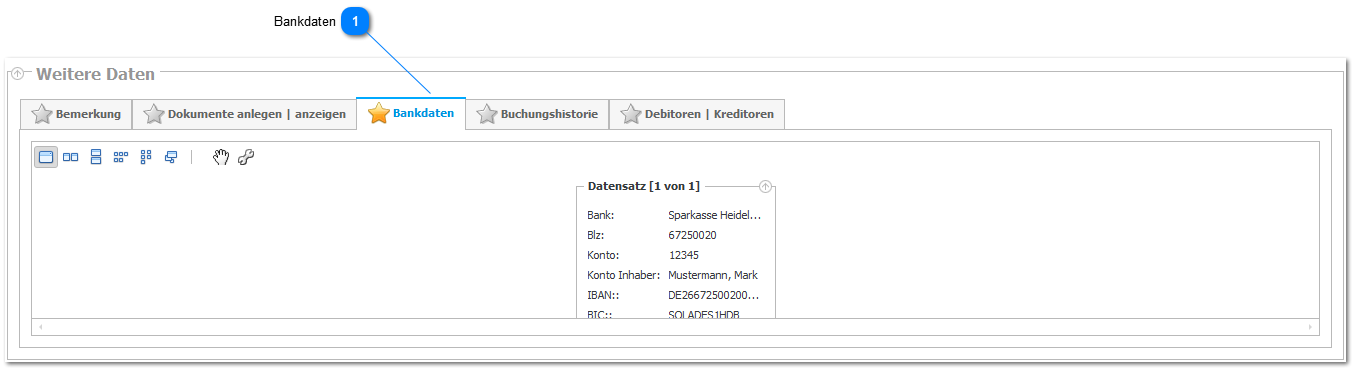 Weitere Daten - Bankdaten